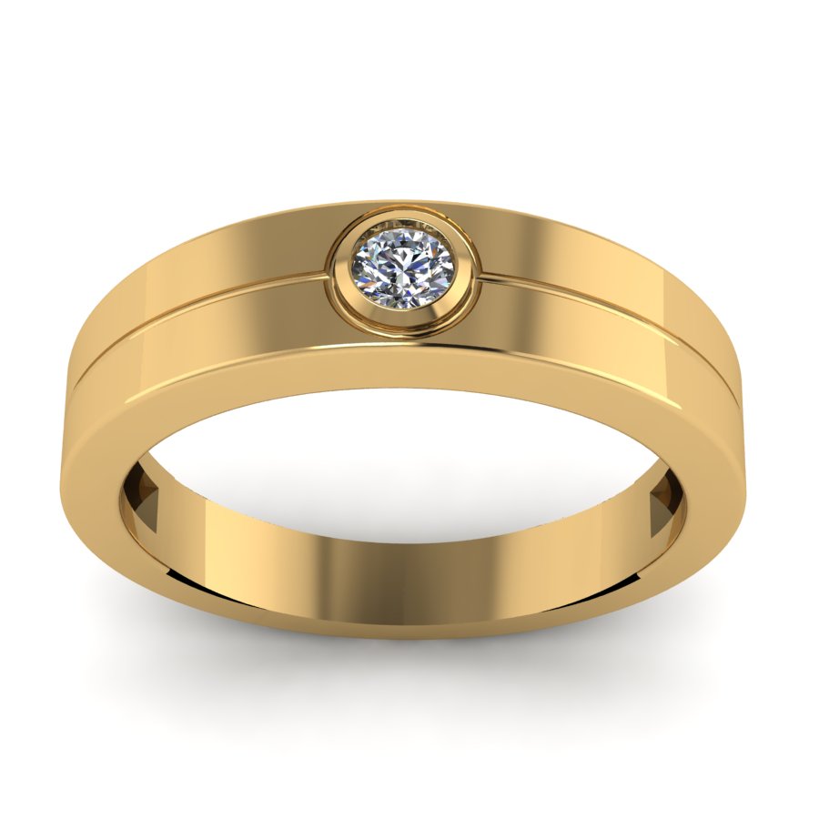 Перстень из красного золота  с бриллиантом (модель 02-1006.0.1110) - 5