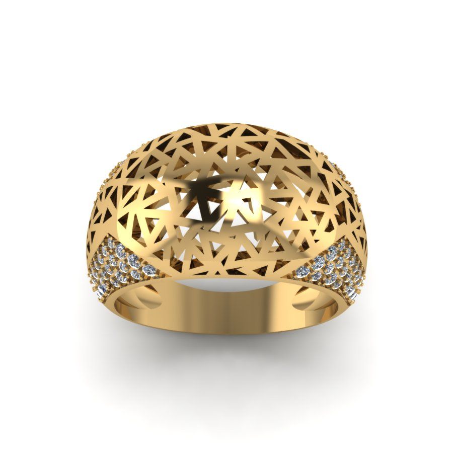 Перстень из красного золота  с цирконием (модель 02-1366.0.1401)