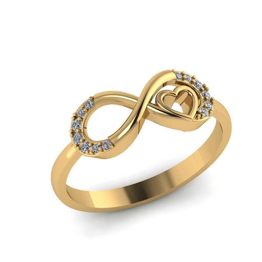Перстень из красного золота  с цирконием (модель 02-2798.0.1401)