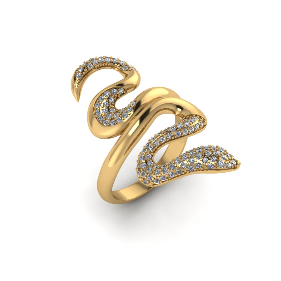 Перстень из красного золота  с цирконием (модель 02-1569.0.1401) - 4