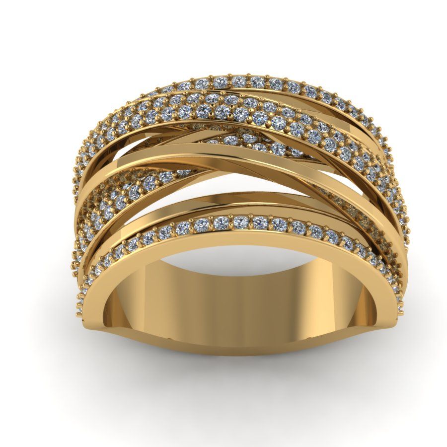 Перстень из красного золота  с цирконием (модель 02-1284.0.1401)