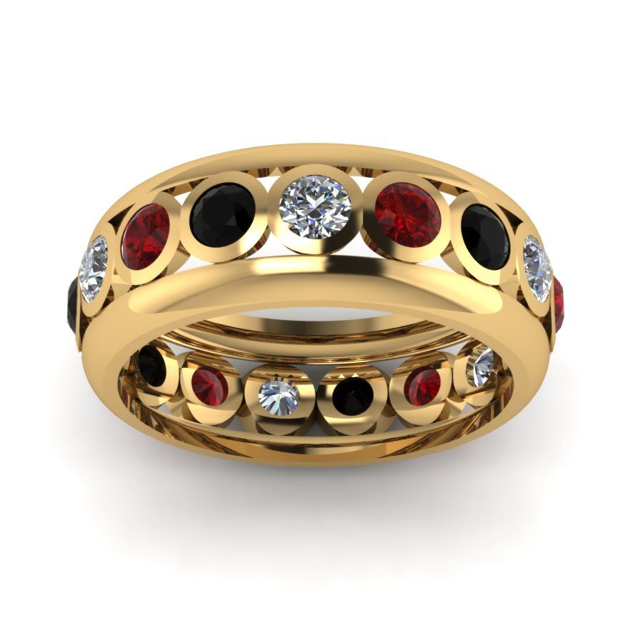Перстень из красного золота  с корундом синтетич (модель 02-1259.0.1406)
