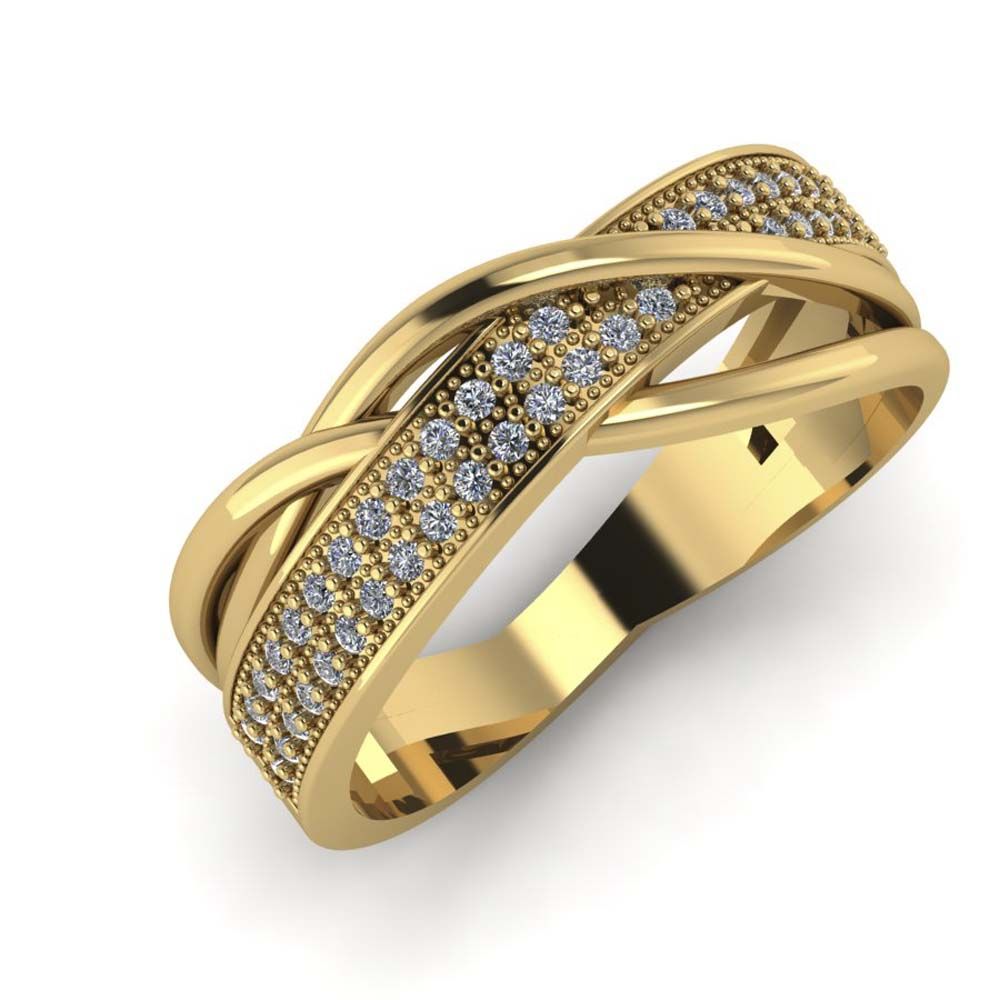 Перстень из красного золота  с цирконием (модель 02-2032.0.1401)