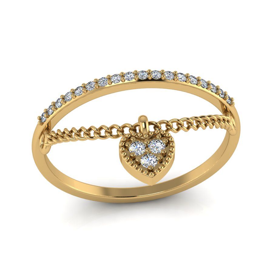 Перстень из красного+белого золота  с цирконием (модель 02-2273.0.4401)