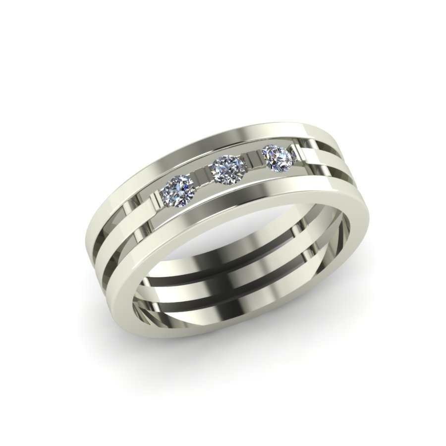 Перстень из белого золота  с цирконием (модель 02-1297.0.2401) - 5