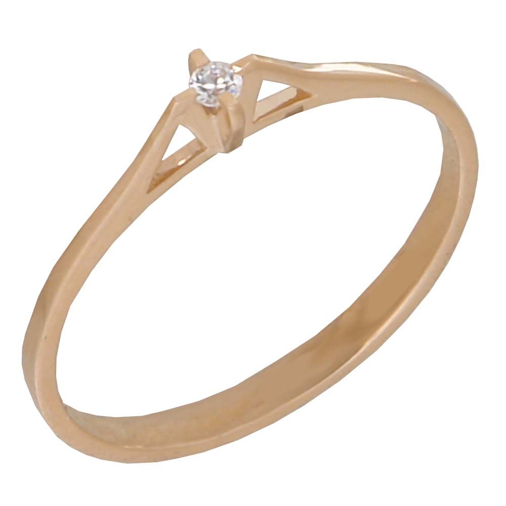 Перстень из белого золота  с бриллиантом (модель 02-0839.0.2110)