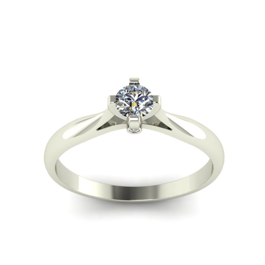 Перстень из белого золота  с бриллиантом (модель 02-1339.1.2110)