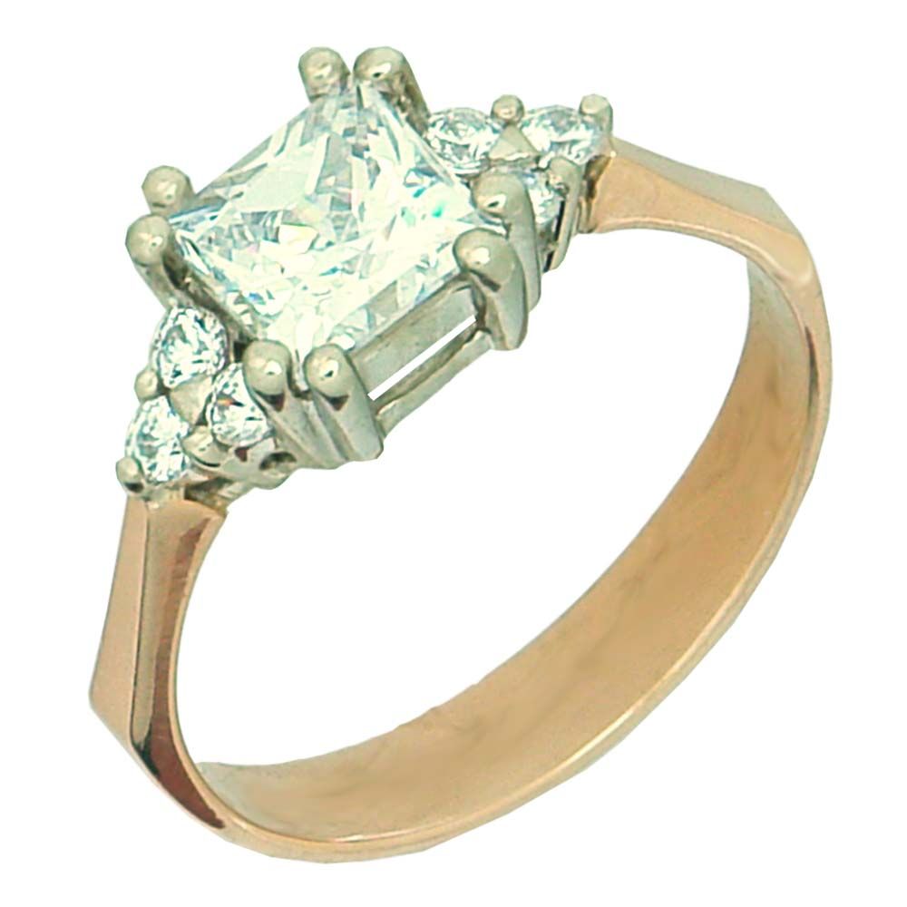 Перстень из белого золота  с изумрудом (модель 02-0782.0.2131)