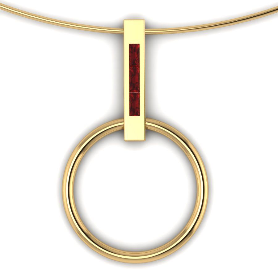 Колье из красного золота  с цирконием (модель 13-1869.0.1401)