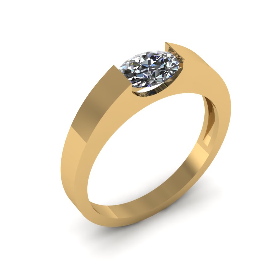 Перстень из красного золота  с цирконием (модель 02-0882.2.1401) - 3