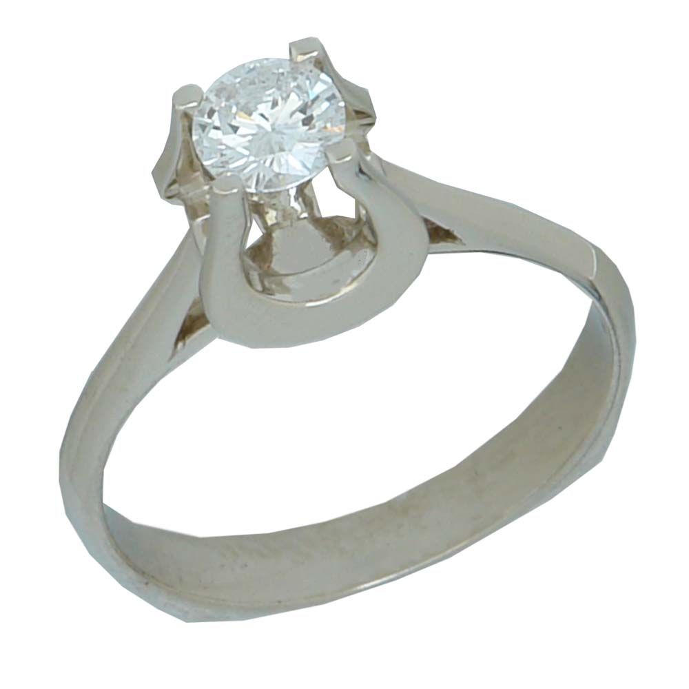 Перстень из белого золота  с сапфиром (модель 02-0646.0.2120)