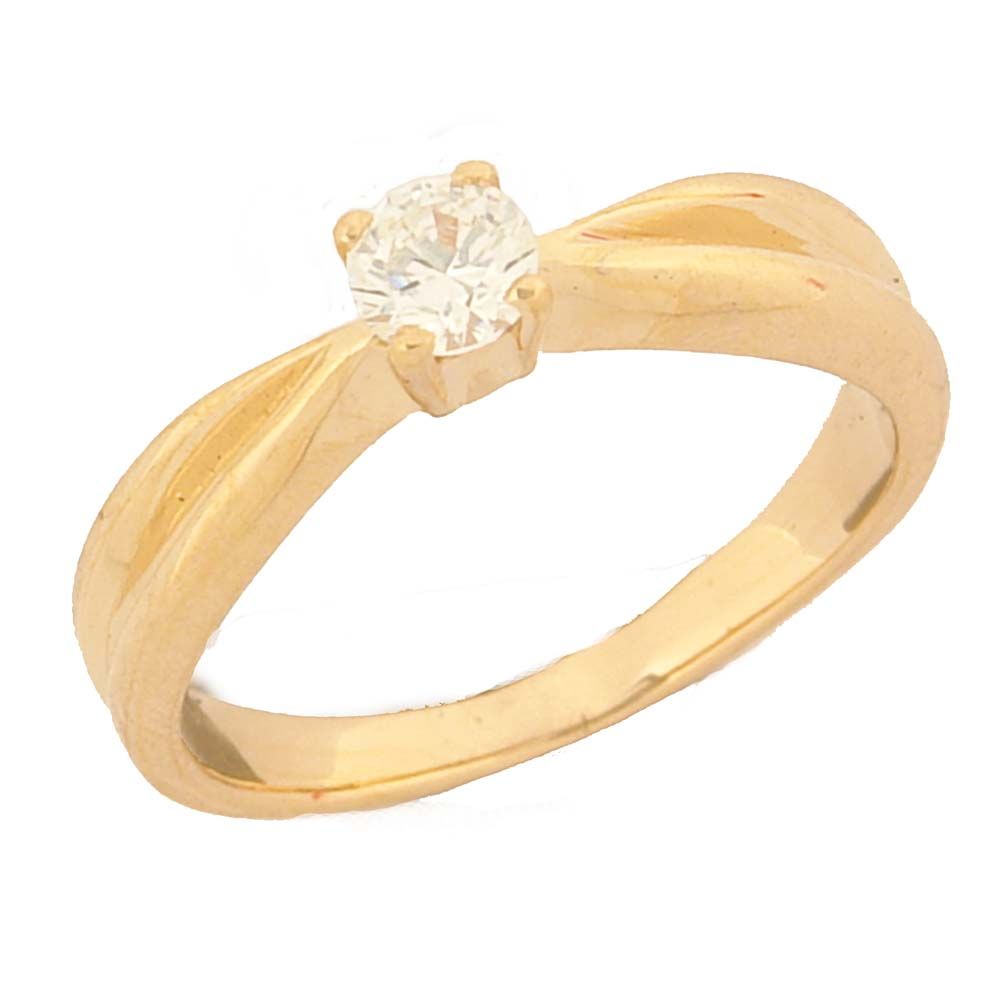 Перстень из красного золота  с хризолитом (модель 02-0167.0.1230)