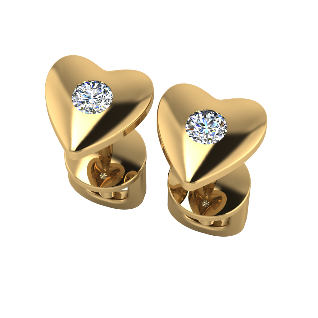 Серьги из белого золота  с бриллиантом (модель 03-2311.0.2110)