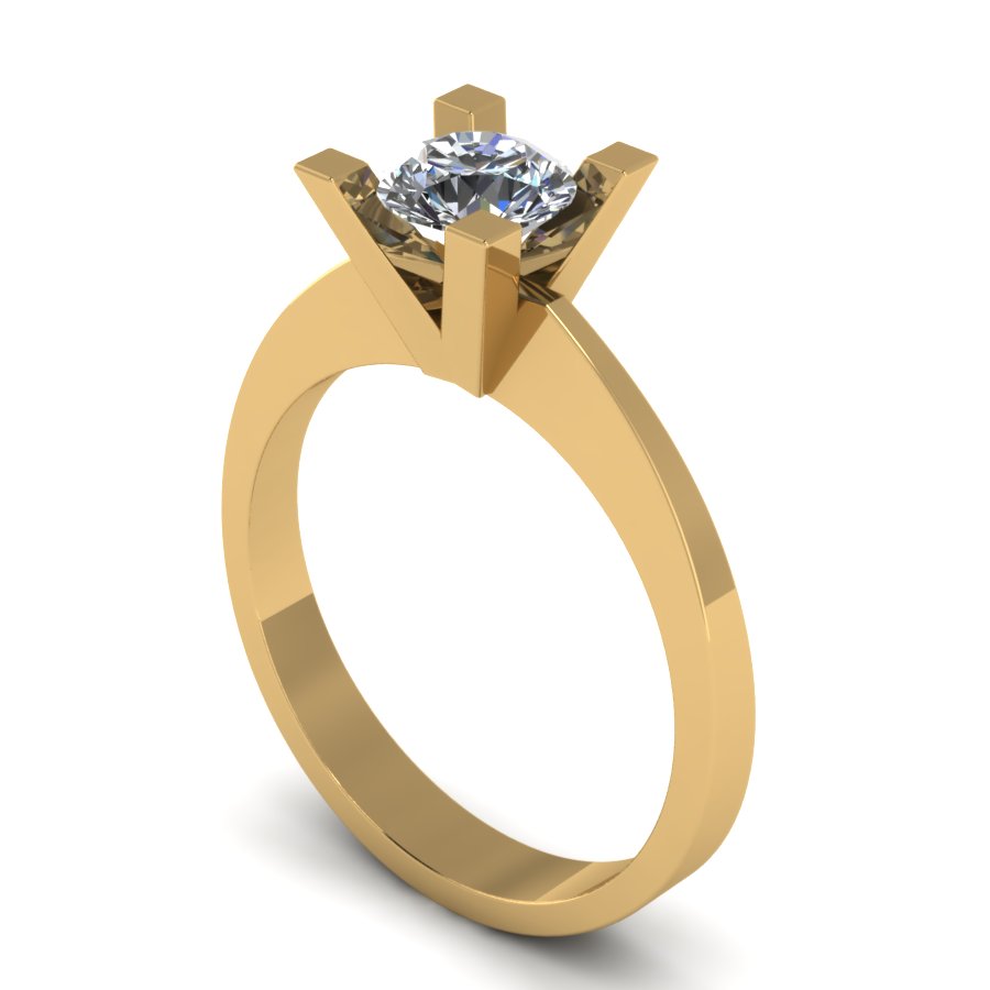 Перстень из красного золота  с цирконием (модель 02-1460.0.1401) - 5