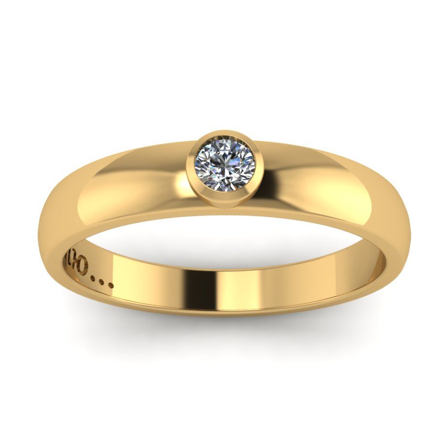 Перстень из красного золота  с бриллиантом (модель 02-1523.0.1110)