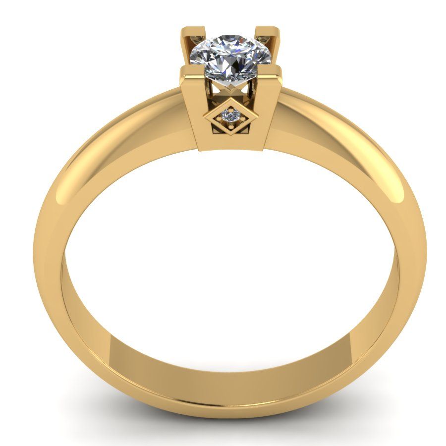 Перстень из красного+белого золота  с цирконием (модель 02-1546.0.4401) - 2