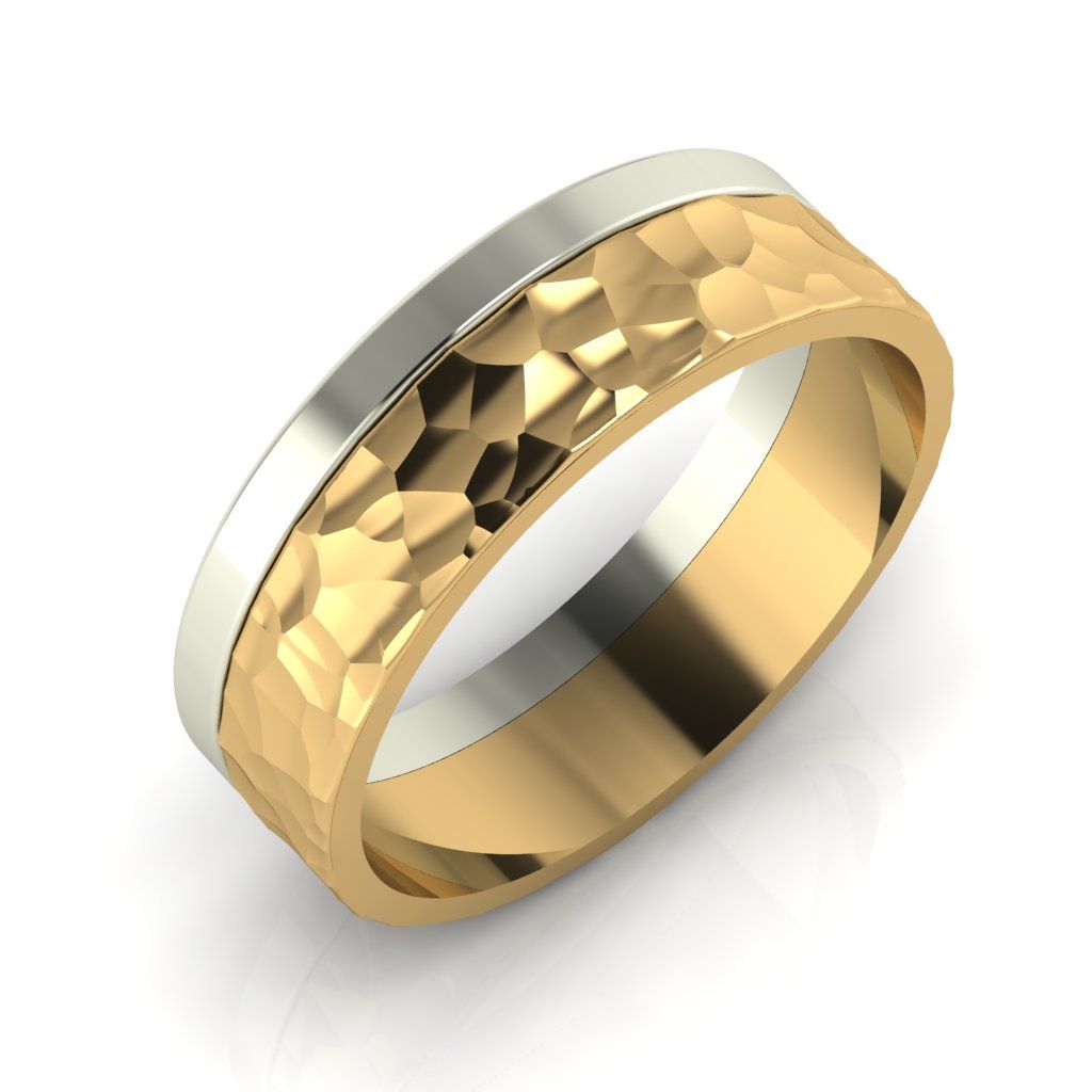 Обручальное кольцо из красного+белого золота  (модель 04-0165.1.4000)