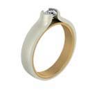 Перстень из красного+белого золота  с сапфиром (модель 02-1227.0.4120)