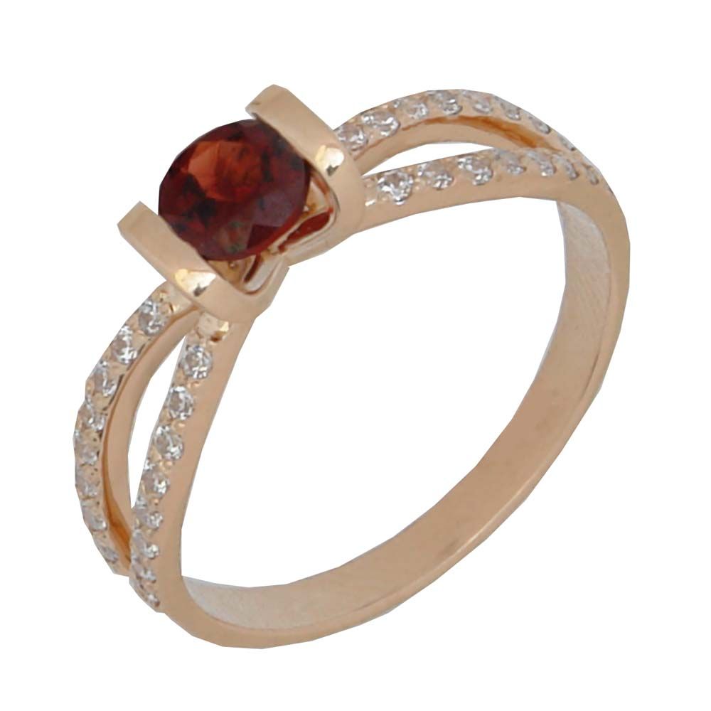 Перстень из красного золота  с альпинитом (модель 02-0638.0.1409)