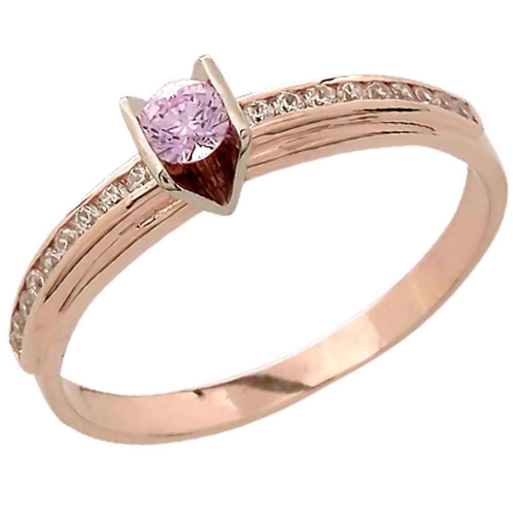 Перстень из белого золота  с бриллиантом (модель 02-0123.0.2111)