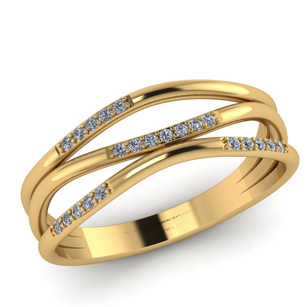 Перстень из белого золота  с цирконием (модель 02-2765.0.2401)