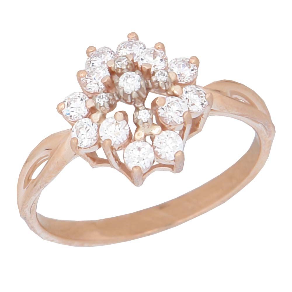 Перстень из белого золота  с бриллиантом (модель 02-0704.0.2110)
