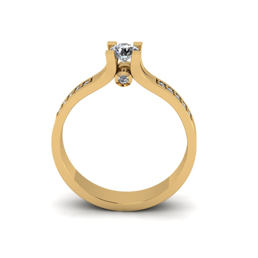 Перстень из красного золота  с цирконием (модель 02-1524.0.1401) - 4