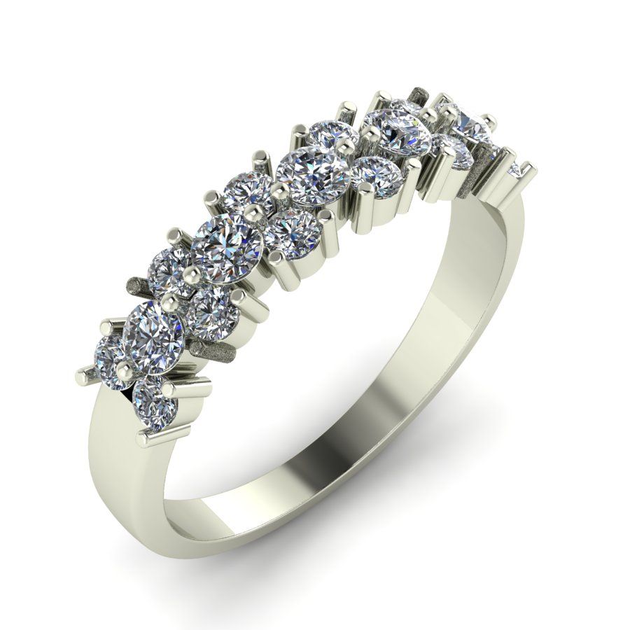 Перстень из белого золота  с бриллиантом (модель 02-1737.0.2110)