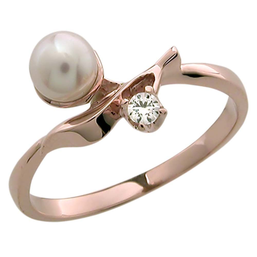 Перстень из белого золота  с жемчугом (модель 02-0128.0.2310)