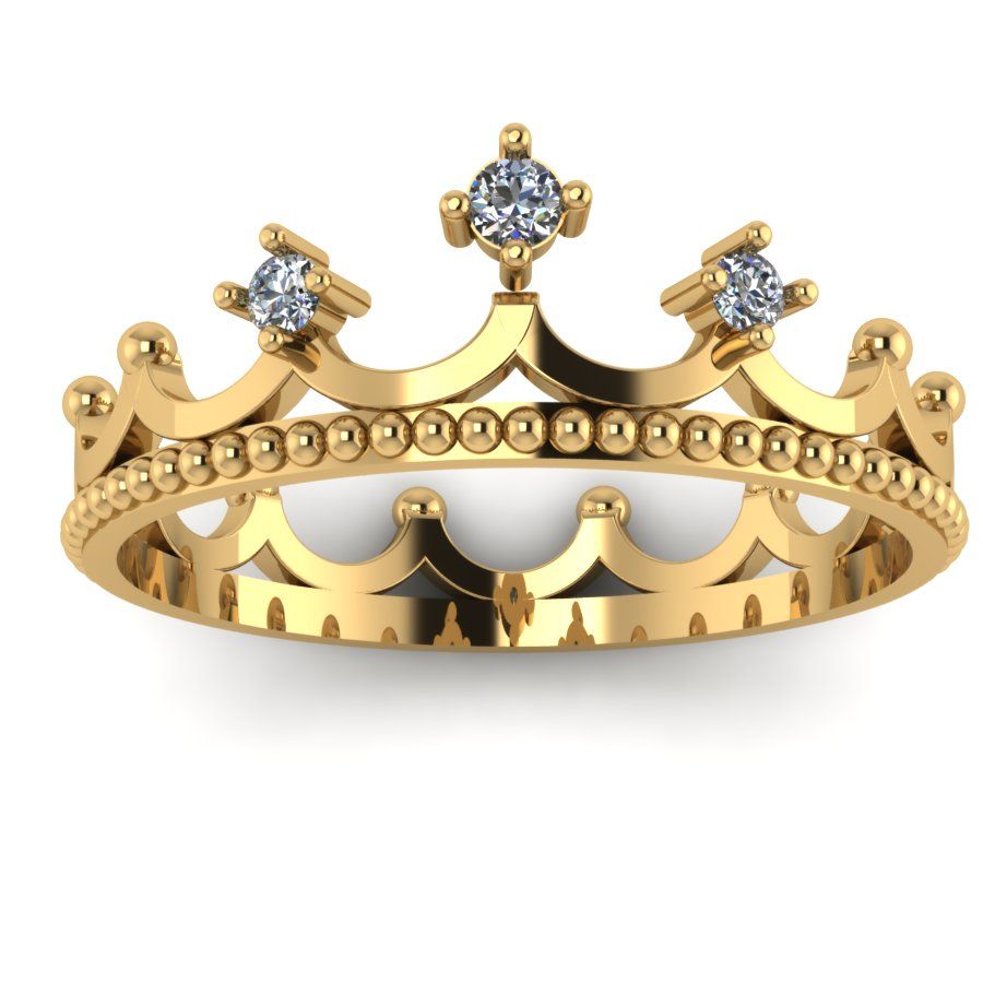 Перстень из красного золота  с цирконием (модель 02-1244.0.1401)