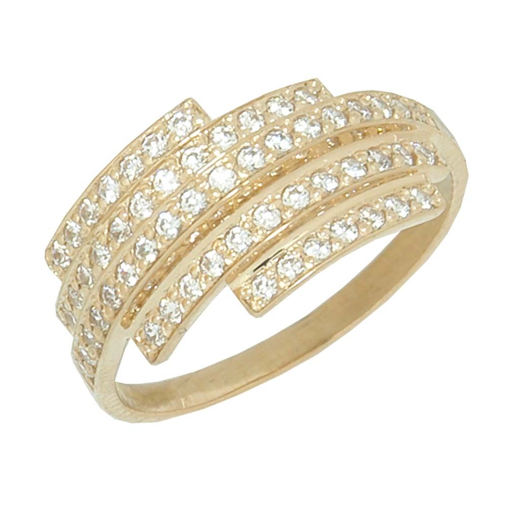 Перстень из белого золота  с цирконием (модель 02-0758.0.2401)