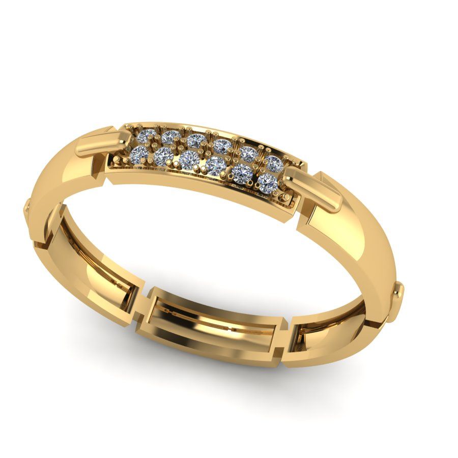 Перстень из красного золота  с цирконием (модель 02-1822.0.1401)
