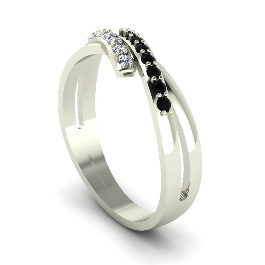 Перстень из белого золота  с цирконием (модель 02-1408.0.2402) - 1