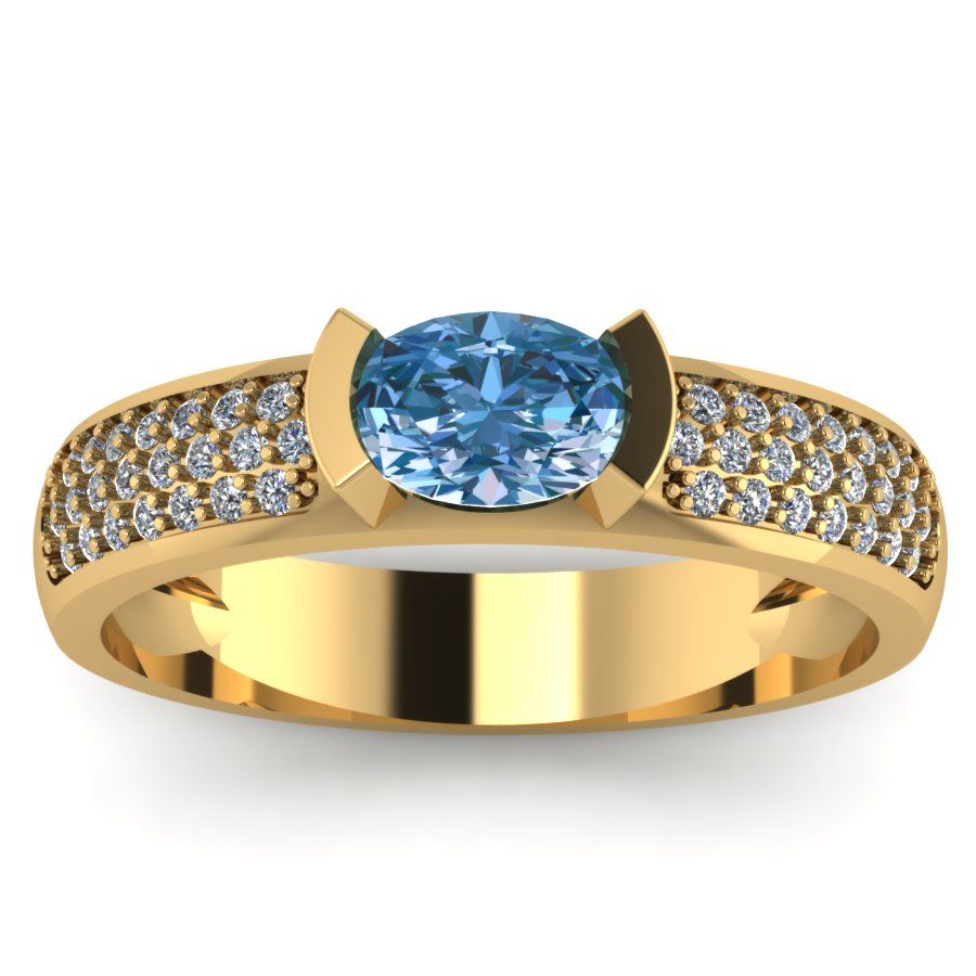 Перстень из красного золота  с топазом (модель 02-1418.0.1220)