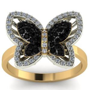 кольцо с бабочкой Malva