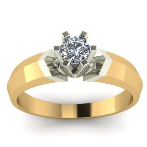 помолвочное кольцо с бриллиантом 1 карат Malva