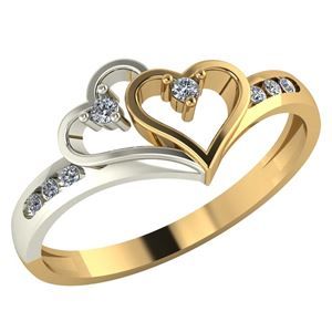 кольцо с сердцем Malva