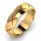 Обручальное кольцо из красного золота  (модель 04-0164.0.1000)