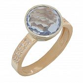 Перстень из белого золота  с кварцем (модель 02-0895.0.2254)