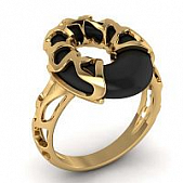 Перстень из красного золота  с IRIX Керамикой (модель 02-1597.0.1400)