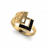 Перстень из красного золота  с цирконием (модель 02-2522.0.1402)