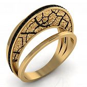 Перстень из красного золота  с цирконием (модель 02-2287.0.1402)