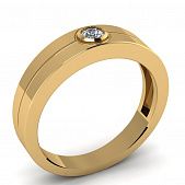 Перстень из красного золота  с цирконием (модель 02-1006.0.1401)