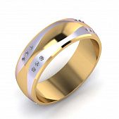 Обручальное кольцо из красного золота  (модель 04-0157.0.1000)