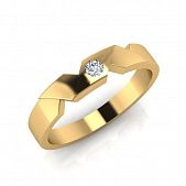 Перстень из красного золота  с цирконием (модель 02-2435.0.1401)
