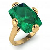 Перстень из красного золота  с кварцем зеленым (модель 02-1695.1.1256)