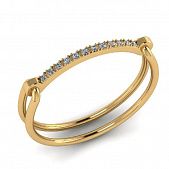 Перстень из красного золота  с цирконием (модель 02-2759.0.1401)