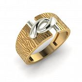 Перстень из красного+белого золота  (модель 02-2562.0.4000)