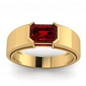 Перстень из красного золота  с гранатом (модель 02-1458.0.1210)