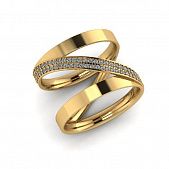 Перстень из белого золота  с цирконием (модель 02-2841.0.2401)